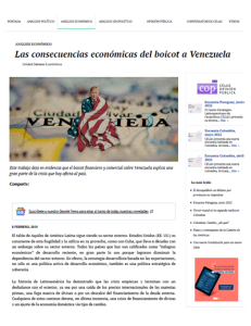 Las consecuencias económicas del boicot a Venezuela