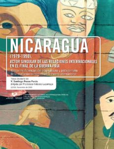 Nicaragua Actor Singular de las Relaciones Internacionales en el Fin de la Guerra Fría.