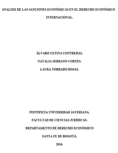 Análisis de las Sanciones Económicas en el Derecho Económico Internacional