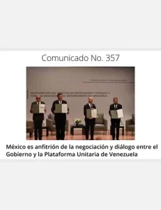 Comunicado de México Nº 357