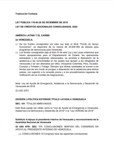 Ley Pública 116-94, Versión: Español