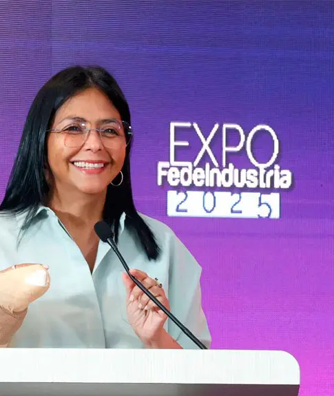 delcy-rodriguez-en-expo-Fedeindustria-2025